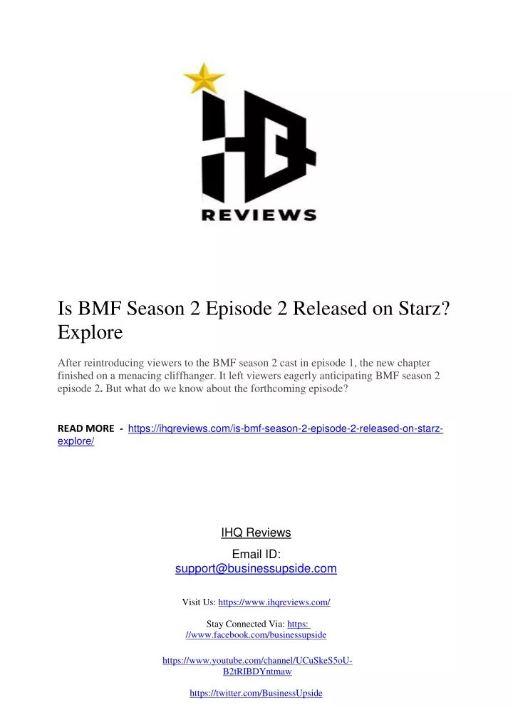 is bmf season 2 episode 2 released on starz