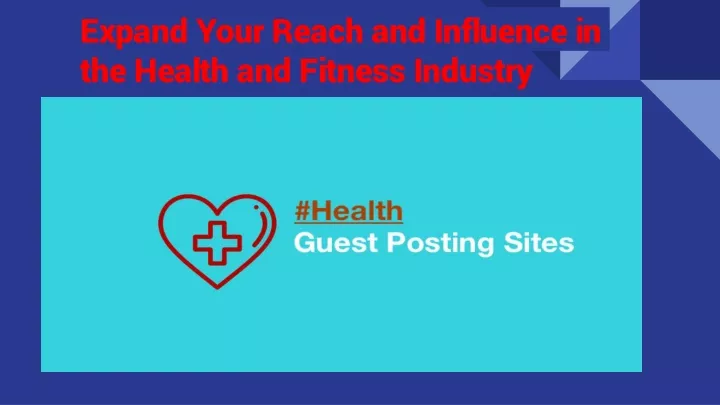 expand your reach and influence in the health and fitness industry