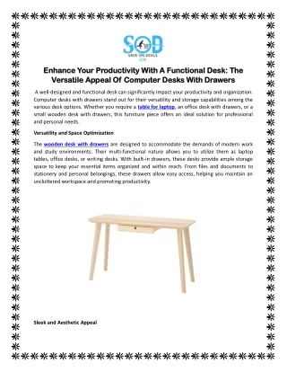 enhance your productivity with a functional desk
