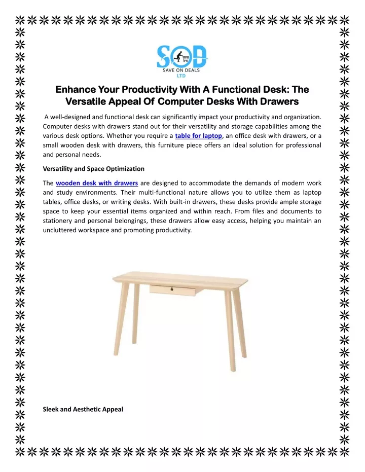 enhance your productivity with a functional desk