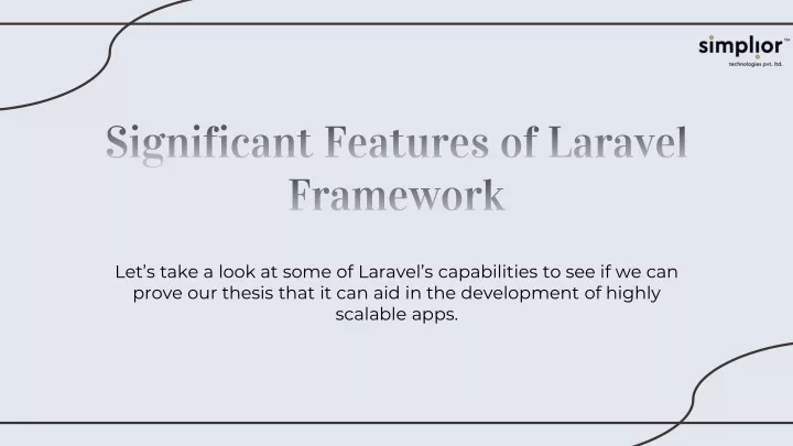 significant features of laravel framework