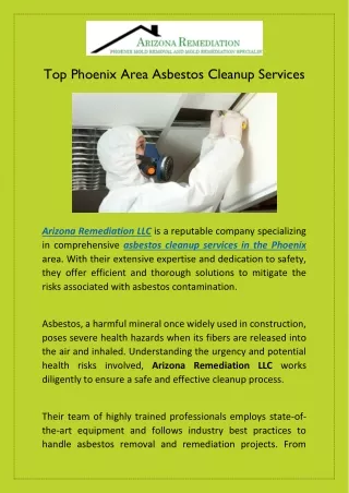 Top Phoenix Area Asbestos Cleanup Services