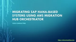 Migrating SAP HANA-based Systems using AWS Migration Hub Orchestrator