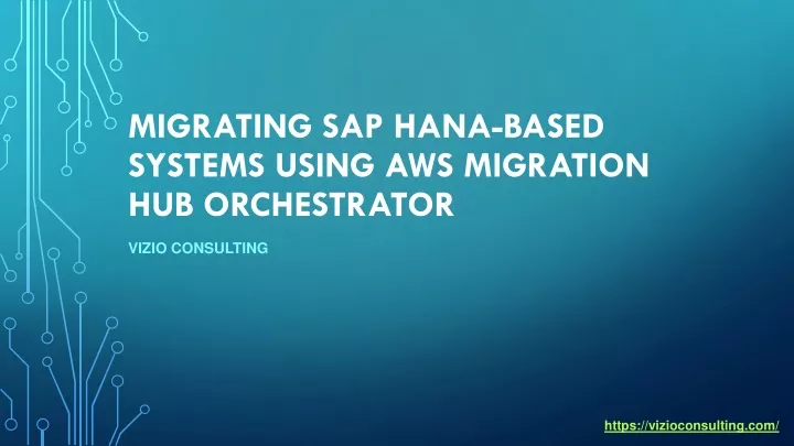 migrating sap hana based systems using aws migration hub orchestrator
