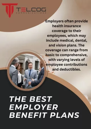 The Best Employer benefit Plans