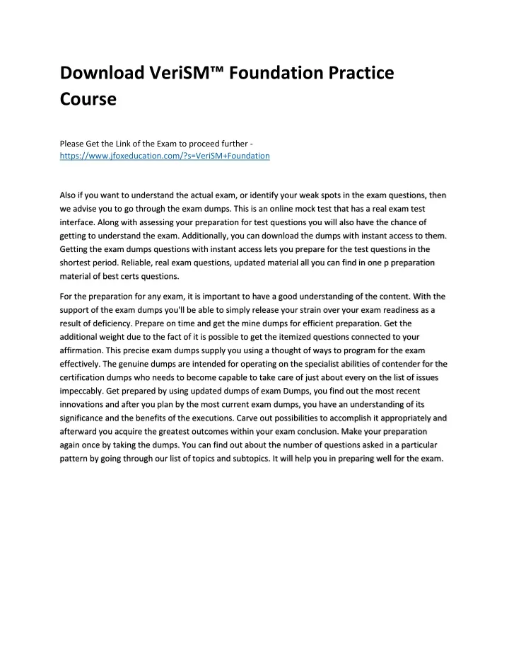 download verism foundation practice course