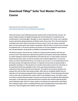 download tmap suite test master practice course