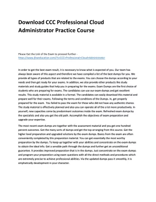 download ccc professional cloud administrator