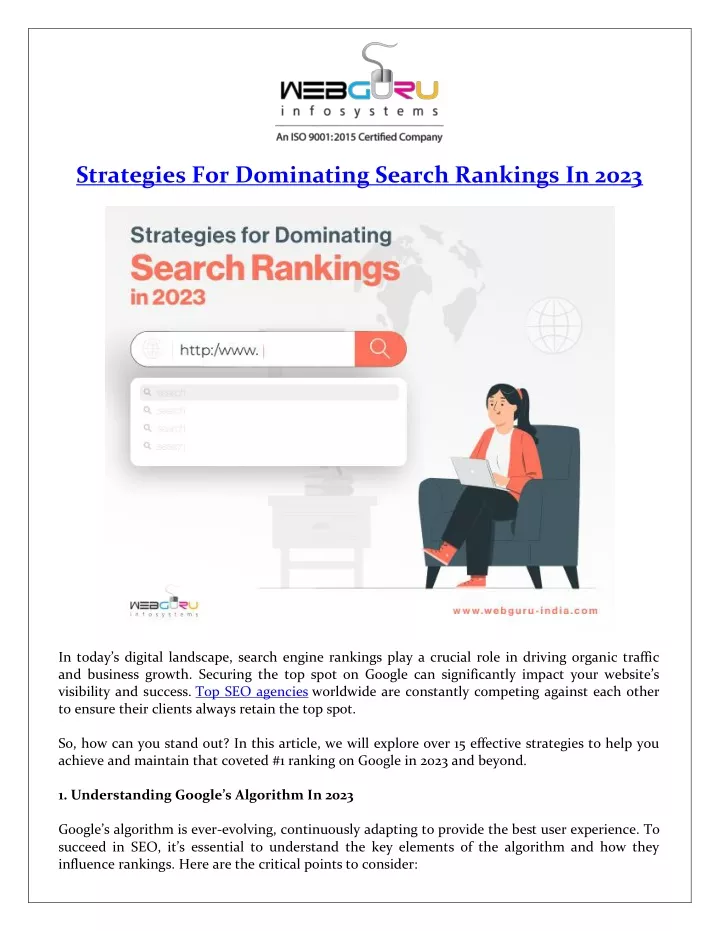 strategies for dominating search rankings in 2023