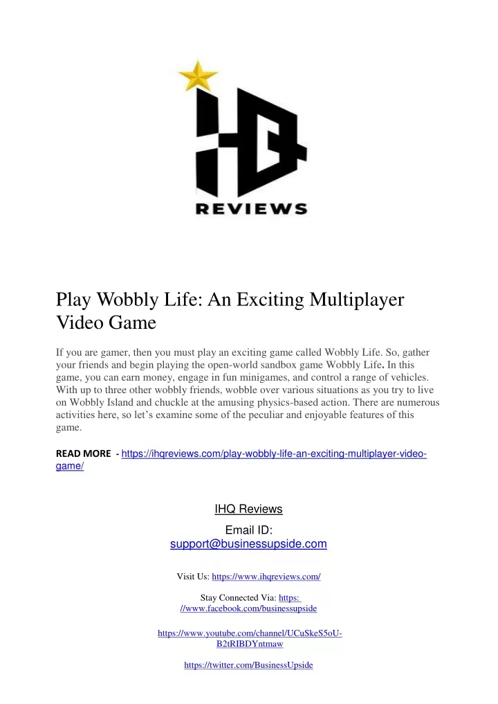 play wobbly life an exciting multiplayer video