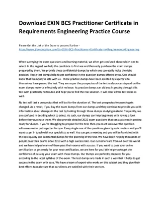 download exin bcs practitioner certificate