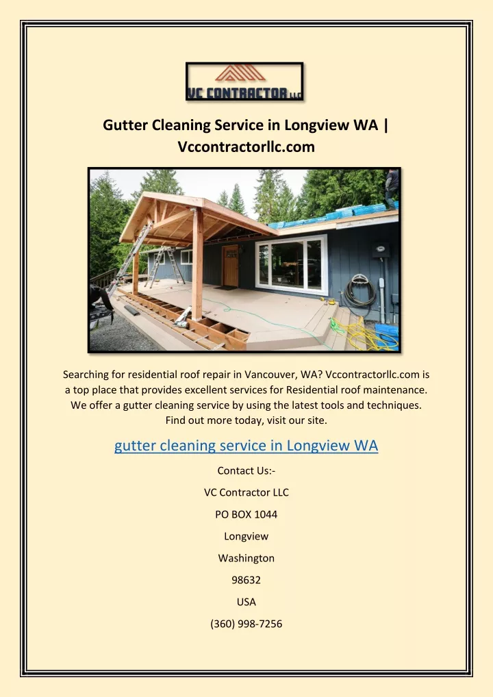 gutter cleaning service in longview