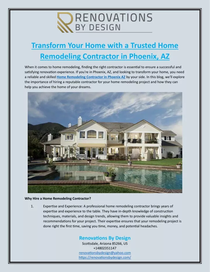 transform your home with a trusted home