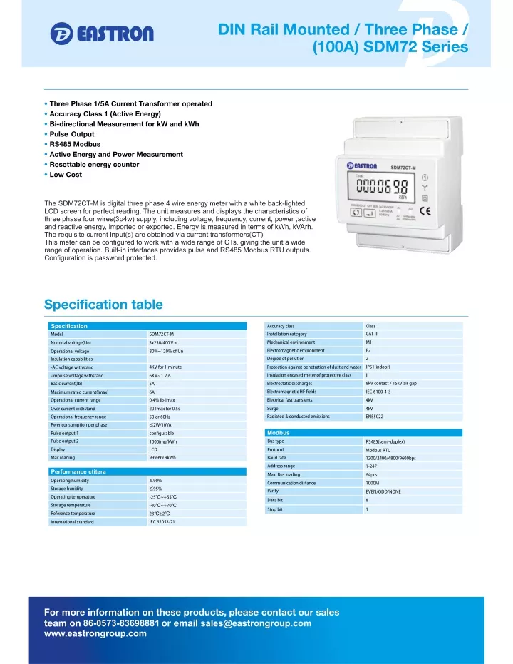 the sdm72ct m is digital three phase 4 wire