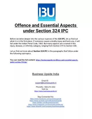offence and essential aspects under section