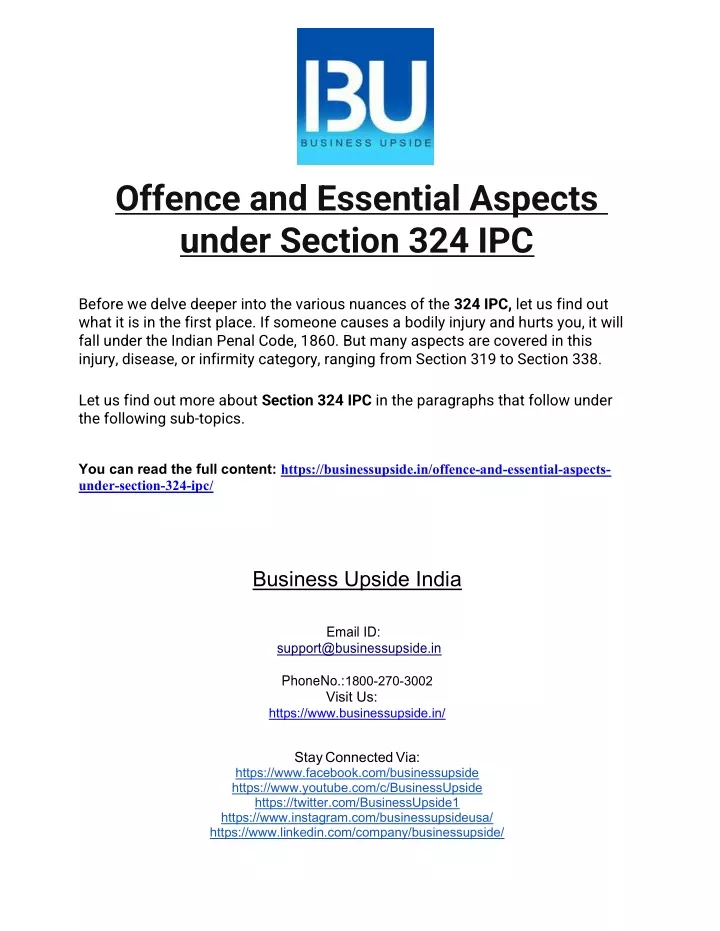 offence and essential aspects under section