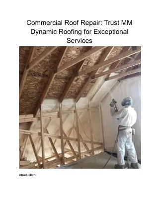 Commercial Roof Repair_ Trust MM Dynamic Roofing for Exceptional Services