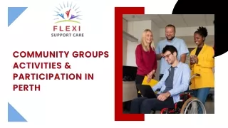 Community Groups Activities & Participation in Perth