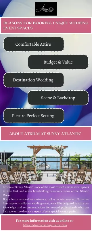 reasons for booking unique wedding event spaces