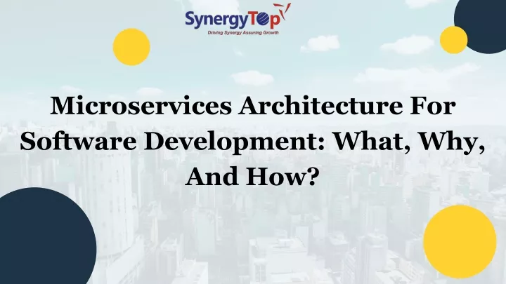 microservices architecture for software