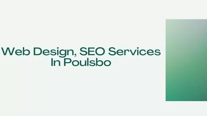 web design seo services in poulsbo