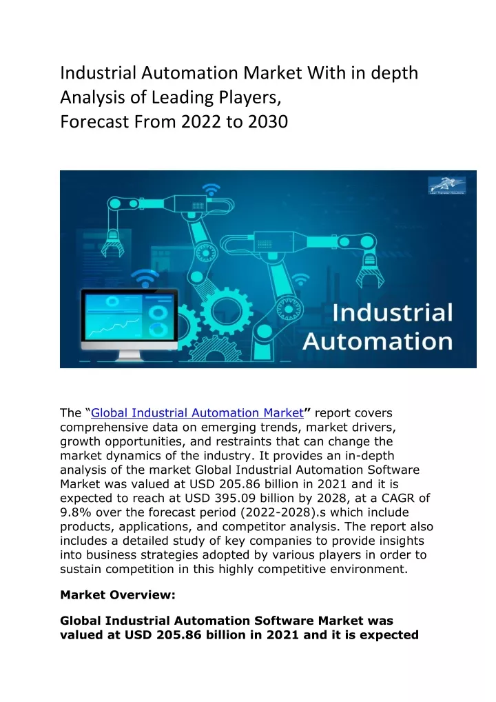 industrial automation market with in depth