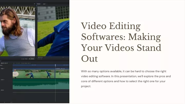video editing softwares making your videos stand