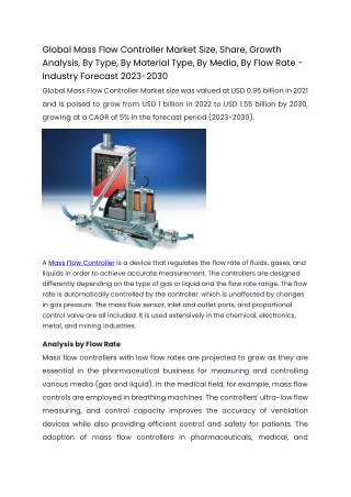 global mass flow controller market size share