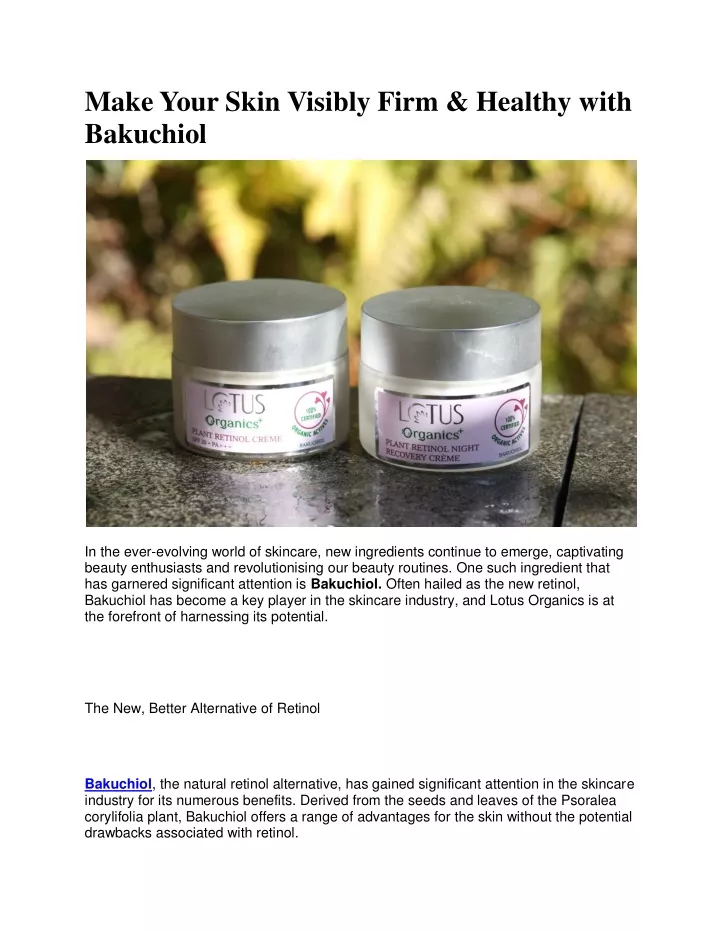 make your skin visibly firm healthy with bakuchiol