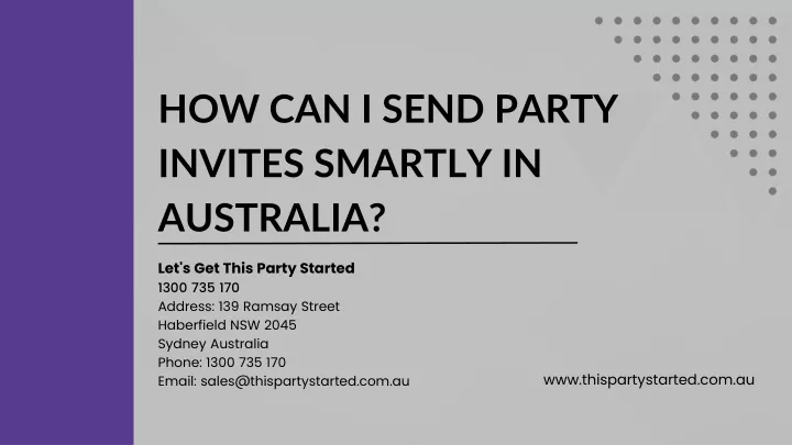 how can i send party invites smartly in australia