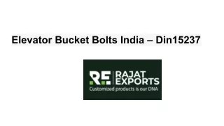 Elevator Bucket Bolts India – Din15237