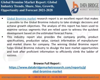 global bromine market report global industry