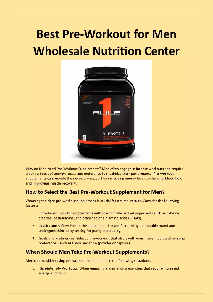 best pre workout for men wholesale nutrition