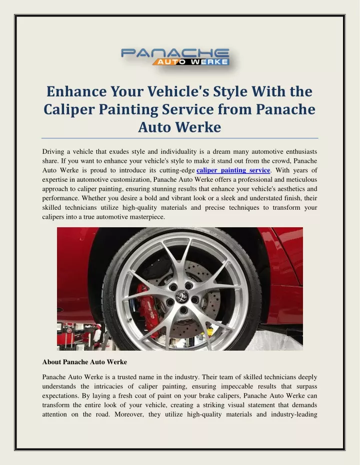 enhance your vehicle s style with the caliper