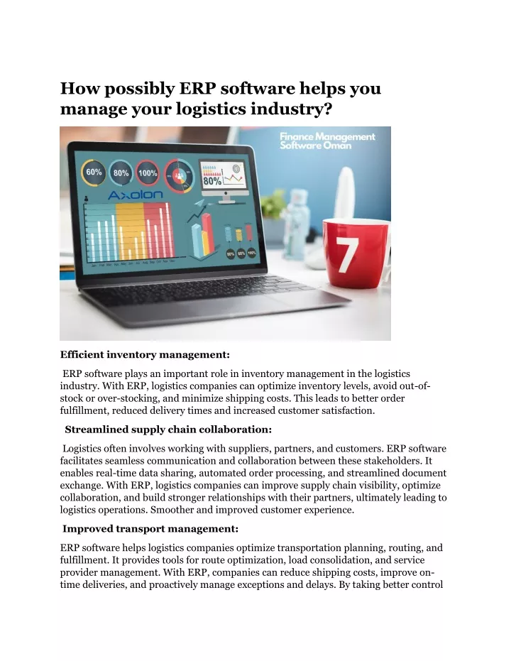 how possibly erp software helps you manage your