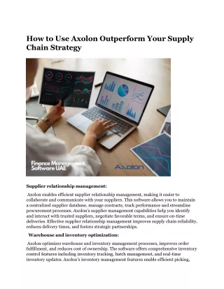 how to use axolon outperform your supply chain