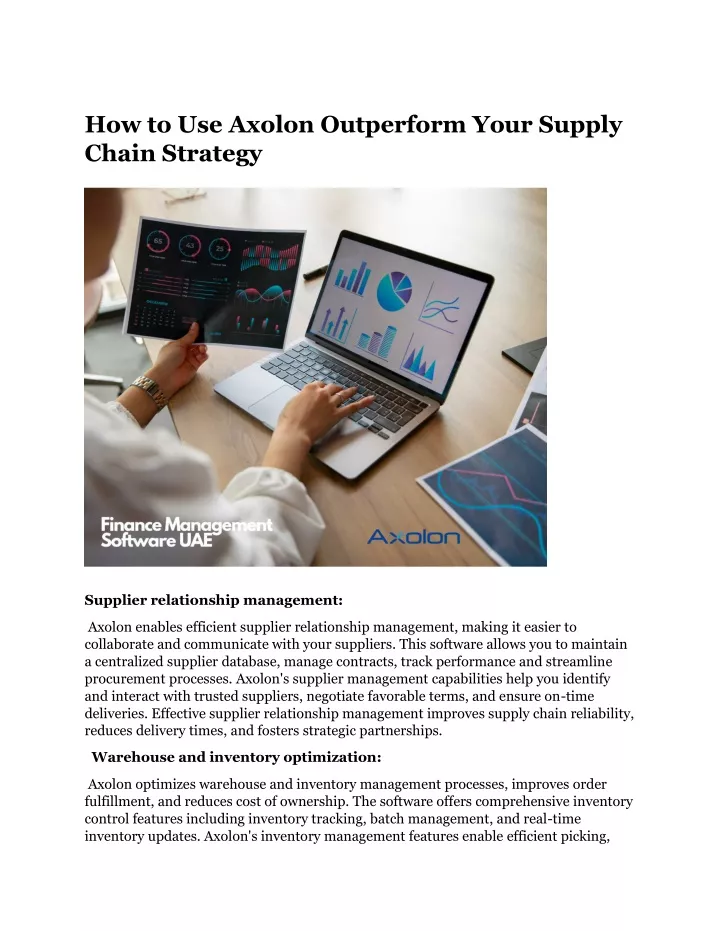 how to use axolon outperform your supply chain