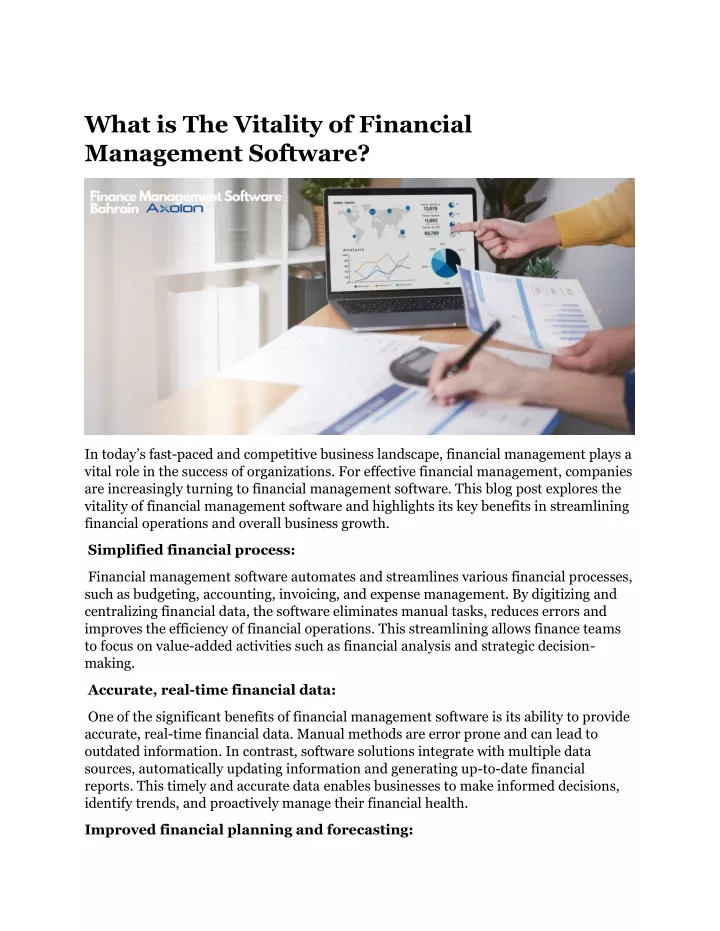 what is the vitality of financial management