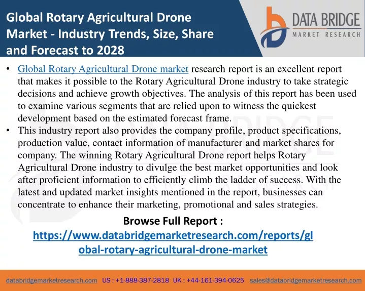 global rotary agricultural drone market industry