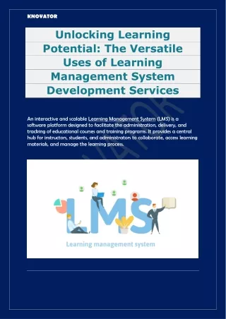 Unlocking Learning Potential: The Versatile Uses of Learning Management System