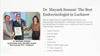 Dr. Mayank Somani - General Physician & Endocrinologist
