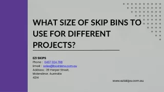 What Size of Skip Bins To Use for Different Projects?