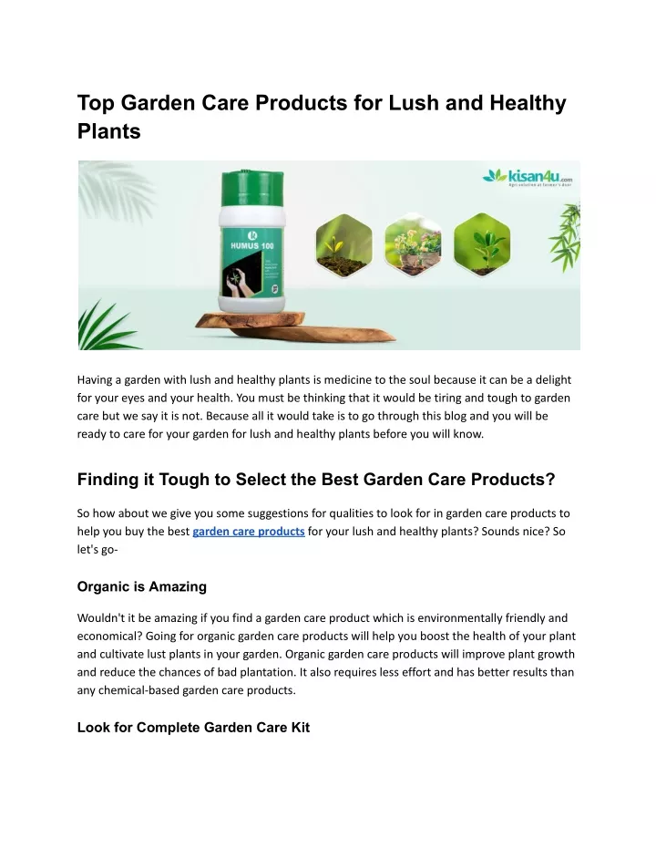 top garden care products for lush and healthy