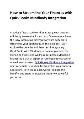 how to streamline your finances with quickbooks