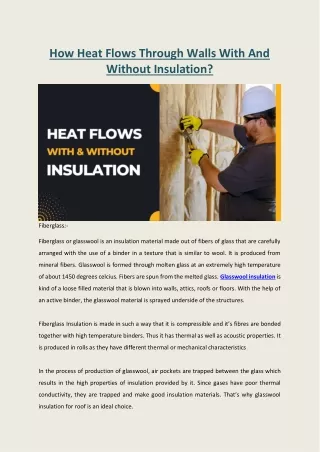 how heat flows through walls with and without
