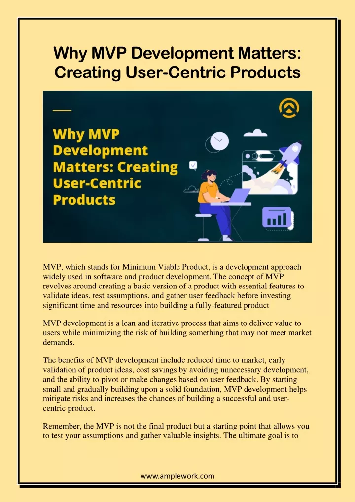 why mvp development matters creating user centric