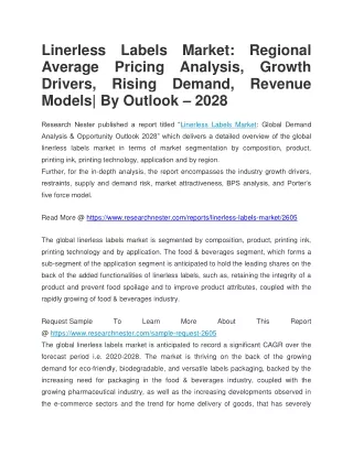 linerless labels market regional average pricing