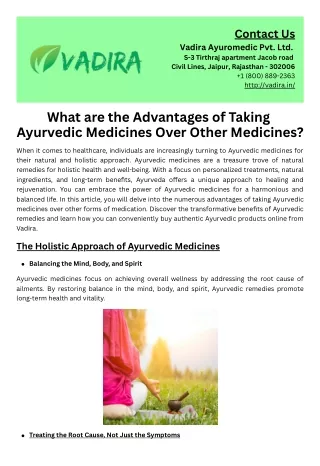 Organic Ayurvedic Products | Vadira.in