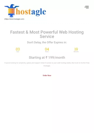 Hosting With Hostagle Has Many Benefits