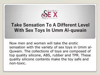 Take Sensation To A Different Level With Sex Toys In Umm Al-quwain